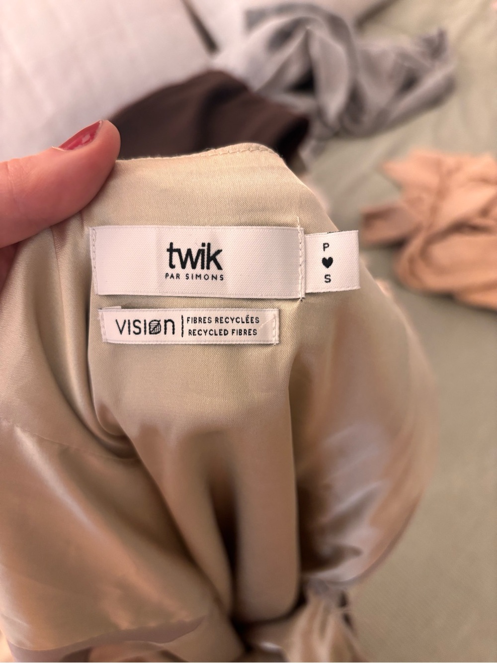 Simons Twik Satin Slip Dress in Champagne - Picture 5 of 5